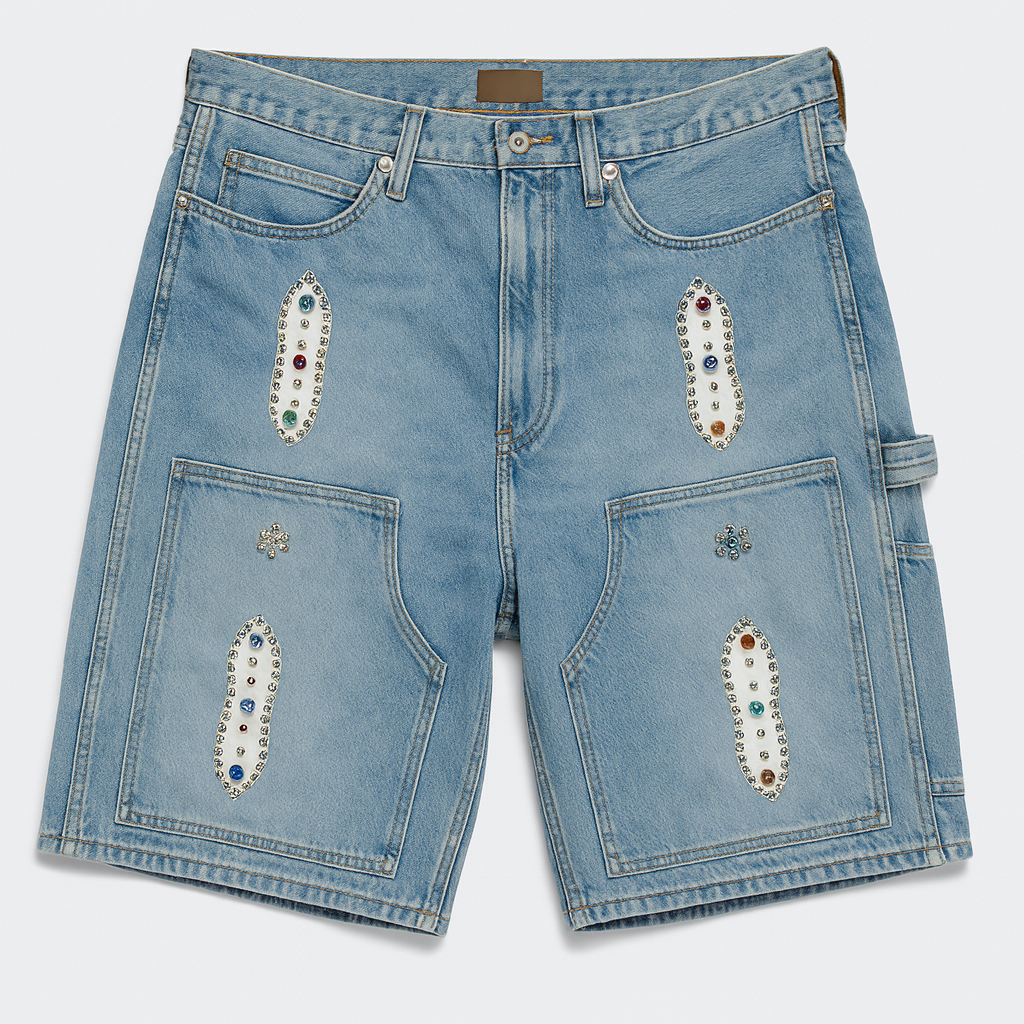 Rhinestone Denim Shorts