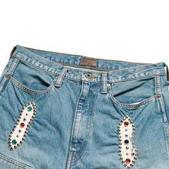 Rhinestone Denim Shorts