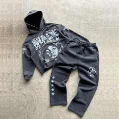 DTG Distressed Hoodie Tracksuit Set