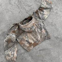 Camouflaged Zippered Hoodie