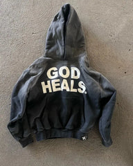 God Heals Washed Hoodie