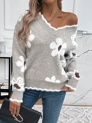 Akembos - Floral Scallop Edge Sweater