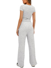 Akembos Women's Loose Tracksuit - T-Shirt & Leg Pants