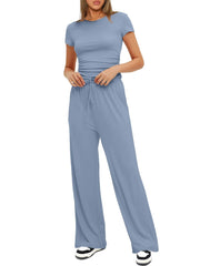 Akembos Women's Loose Tracksuit - T-Shirt & Leg Pants