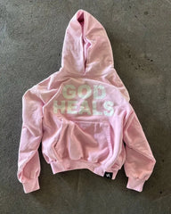 God Heals Washed Hoodie