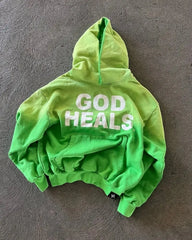 God Heals Washed Hoodie