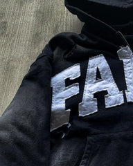 Akembos Faith Letter Patch Zipper Hoodie