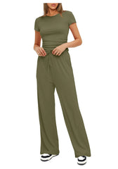 Akembos Women's Loose Tracksuit - T-Shirt & Leg Pants